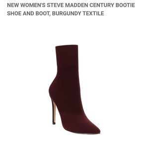 New steve madden shoe and boot burgundy textile🥰
